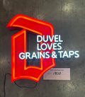 Lot 1900 Duvel Loves Grains & Taps Light Up Sign