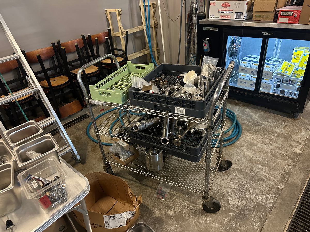 Lot 309 Wire Shelf Rolling Cart