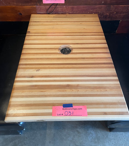 Lot 031 Butcher Block Table