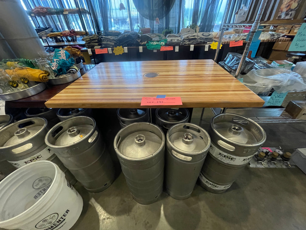 Lot 141 Butcher Block Table