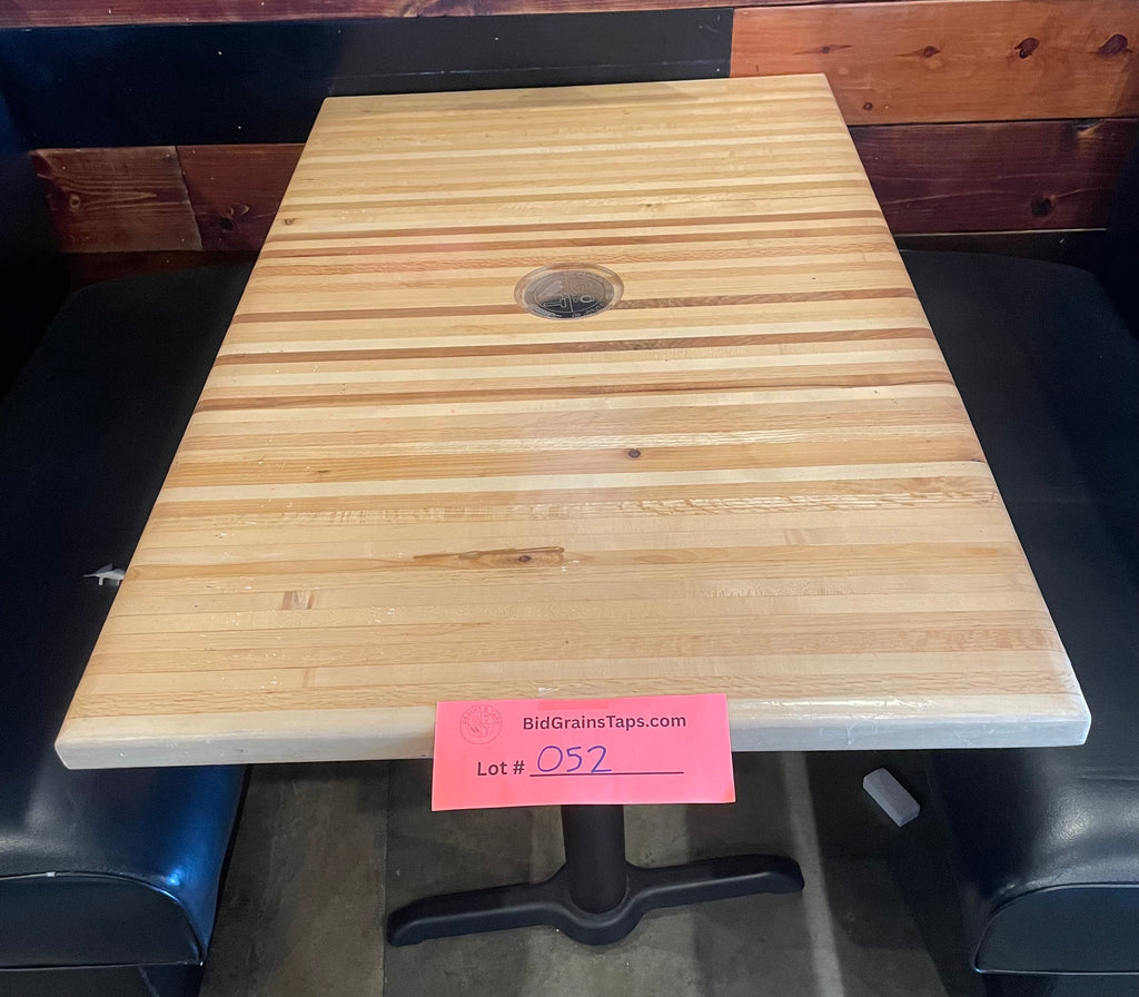 Lot 052 Butcher Block Table
