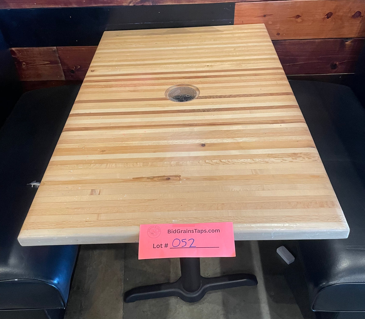 Lot 052 Butcher Block Table