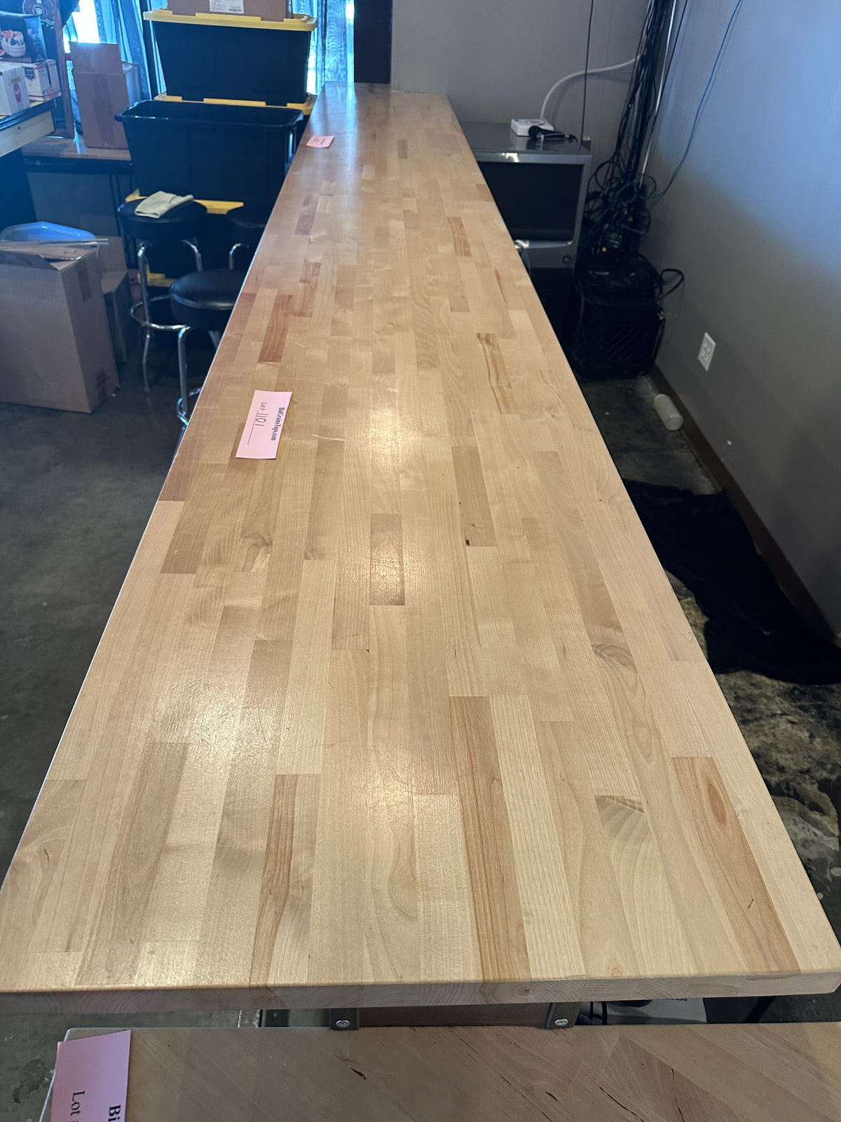 Lot 1100 Butcher Block Bar Top Section
