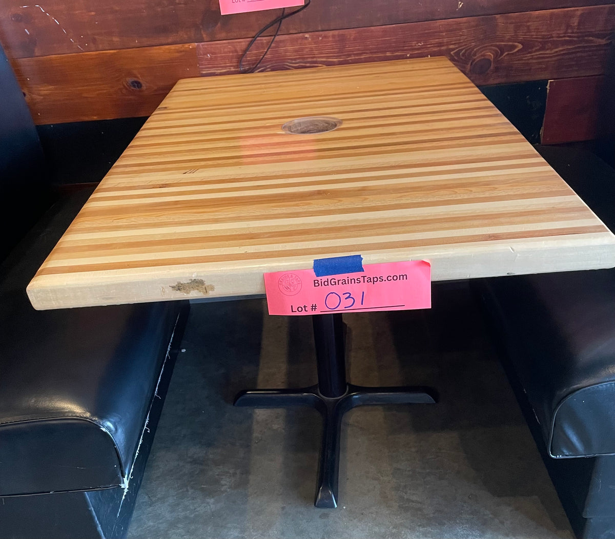 Lot 031 Butcher Block Table