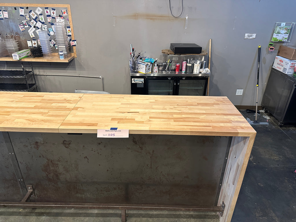 Lot 1105 Butcher Block Bar Top Section