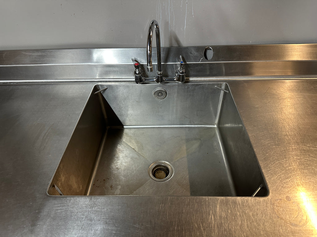 Lot 120 Large Stainless Sink with shelf