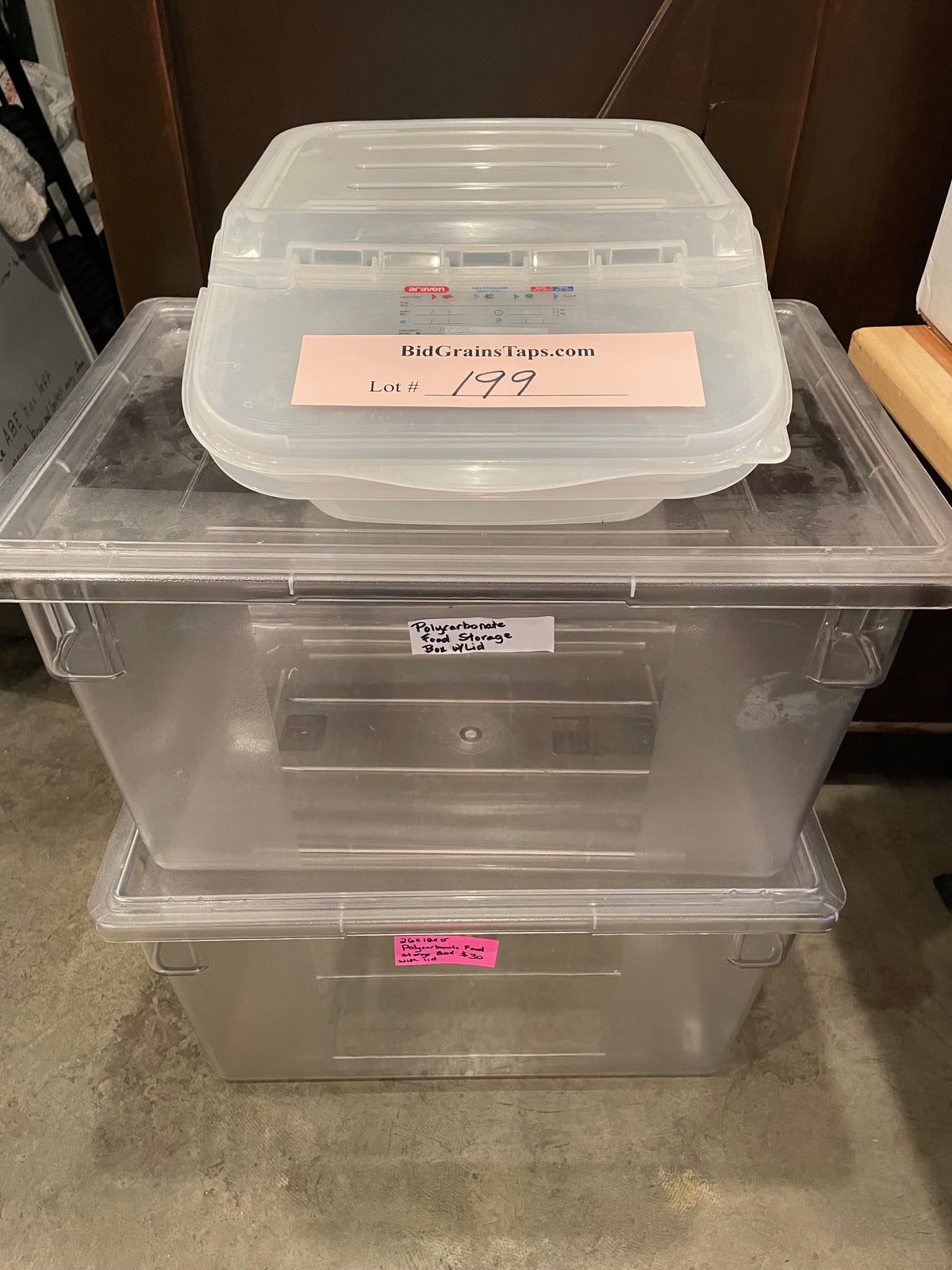 Lot 199 Food Storage Boxes
