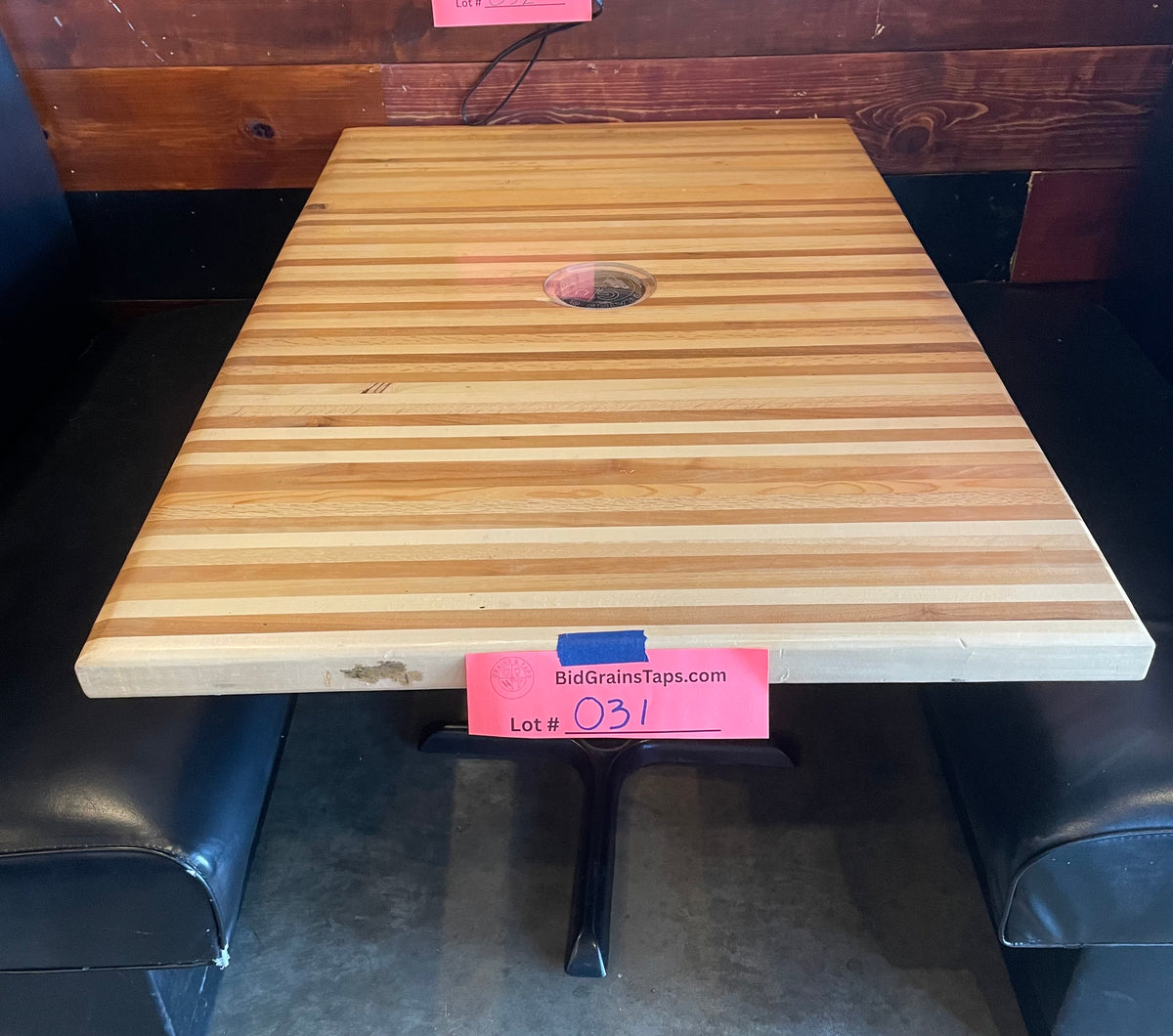 Lot 031 Butcher Block Table