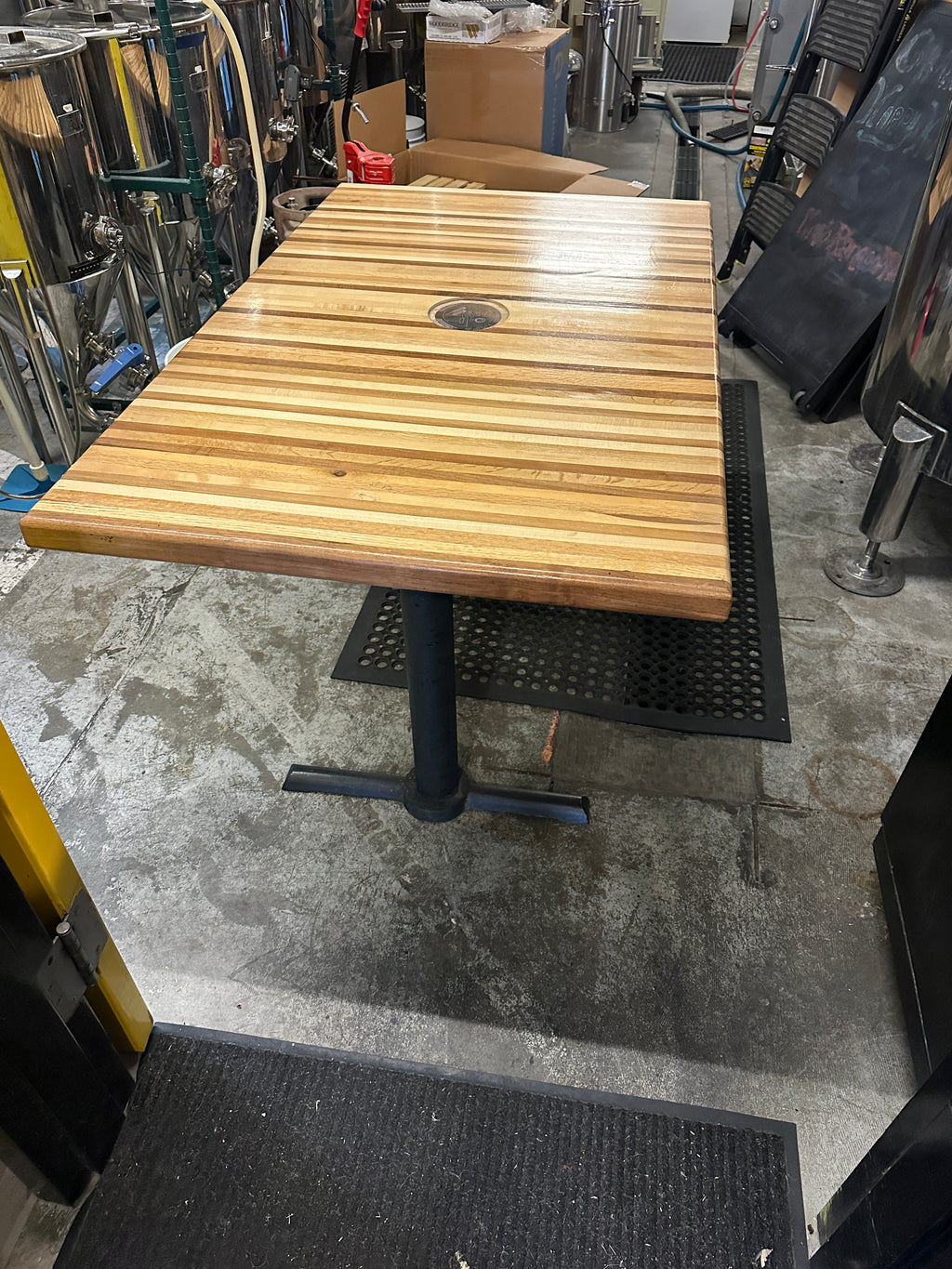 Lot 002  Butcher Block Table