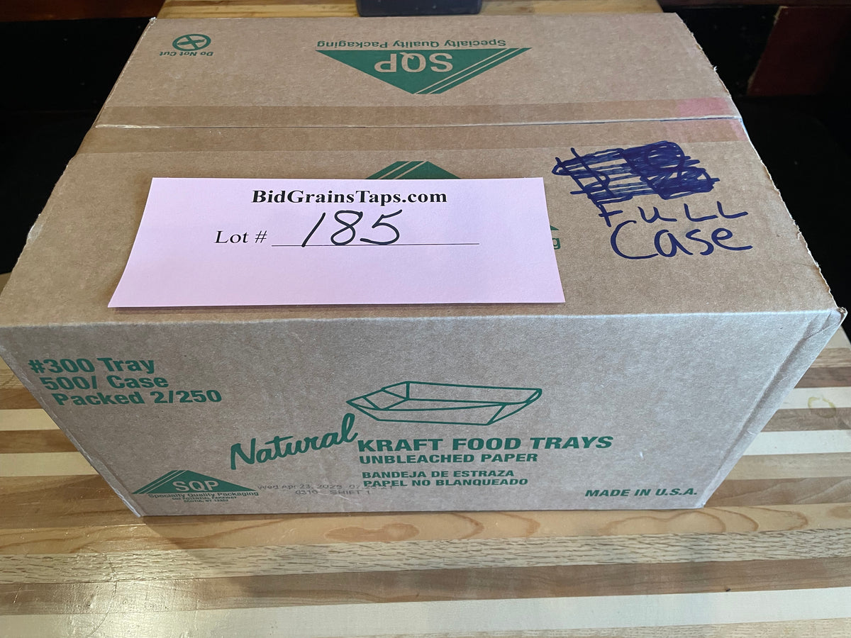 Lot 185 Natural Kraft Food Trays Case of 500