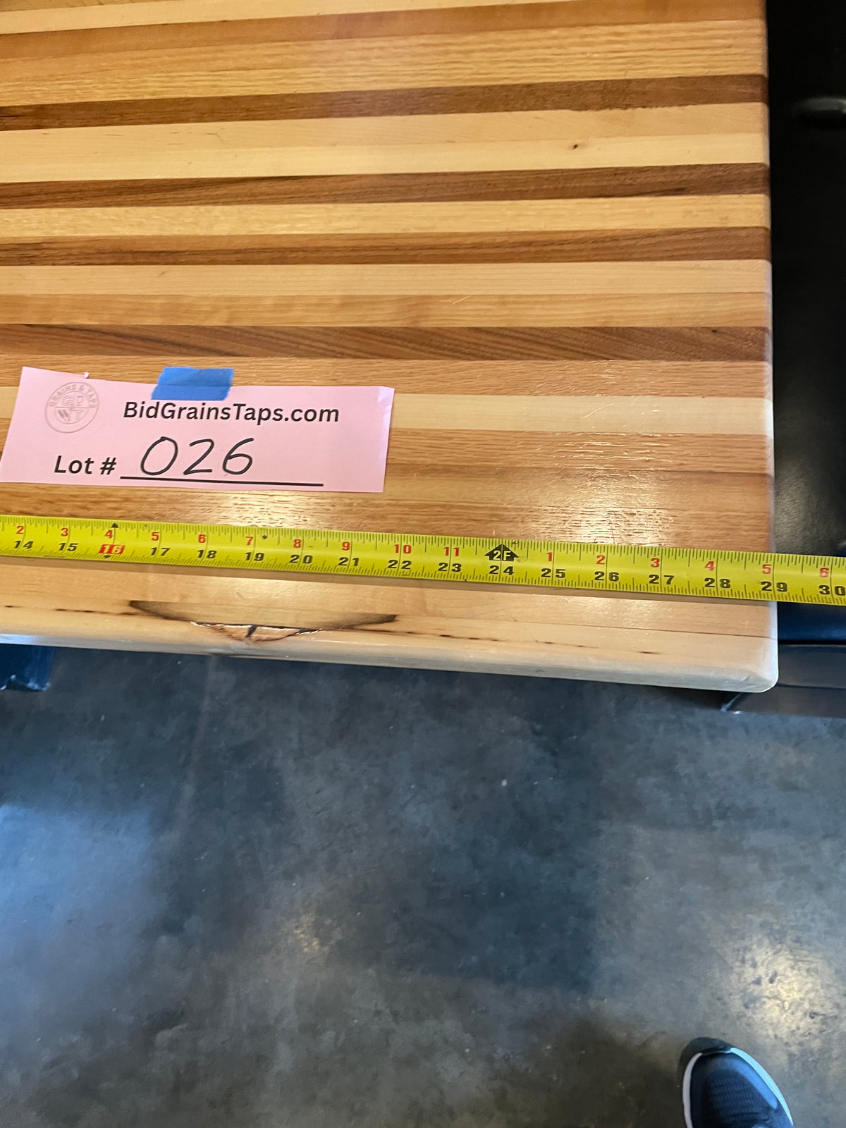 Lot 026 Butcher Block Table