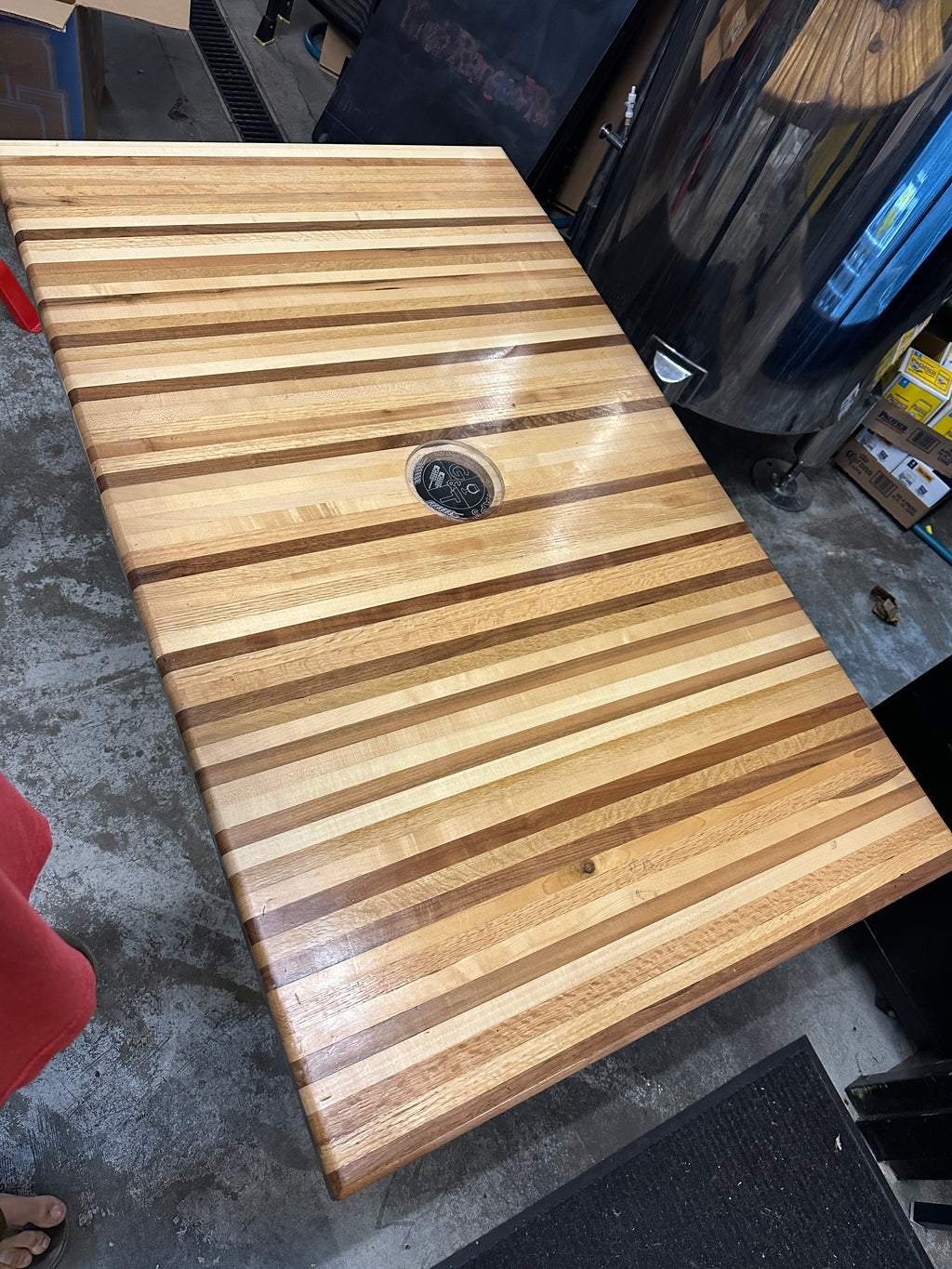Lot 002  Butcher Block Table