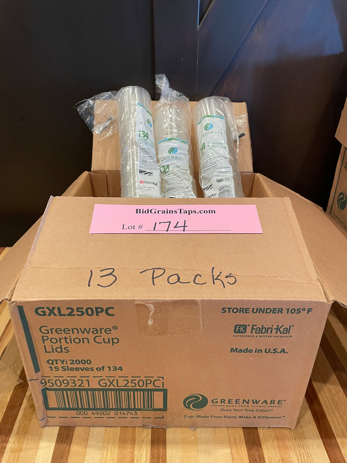 Lot 174 Portion Cup Lids