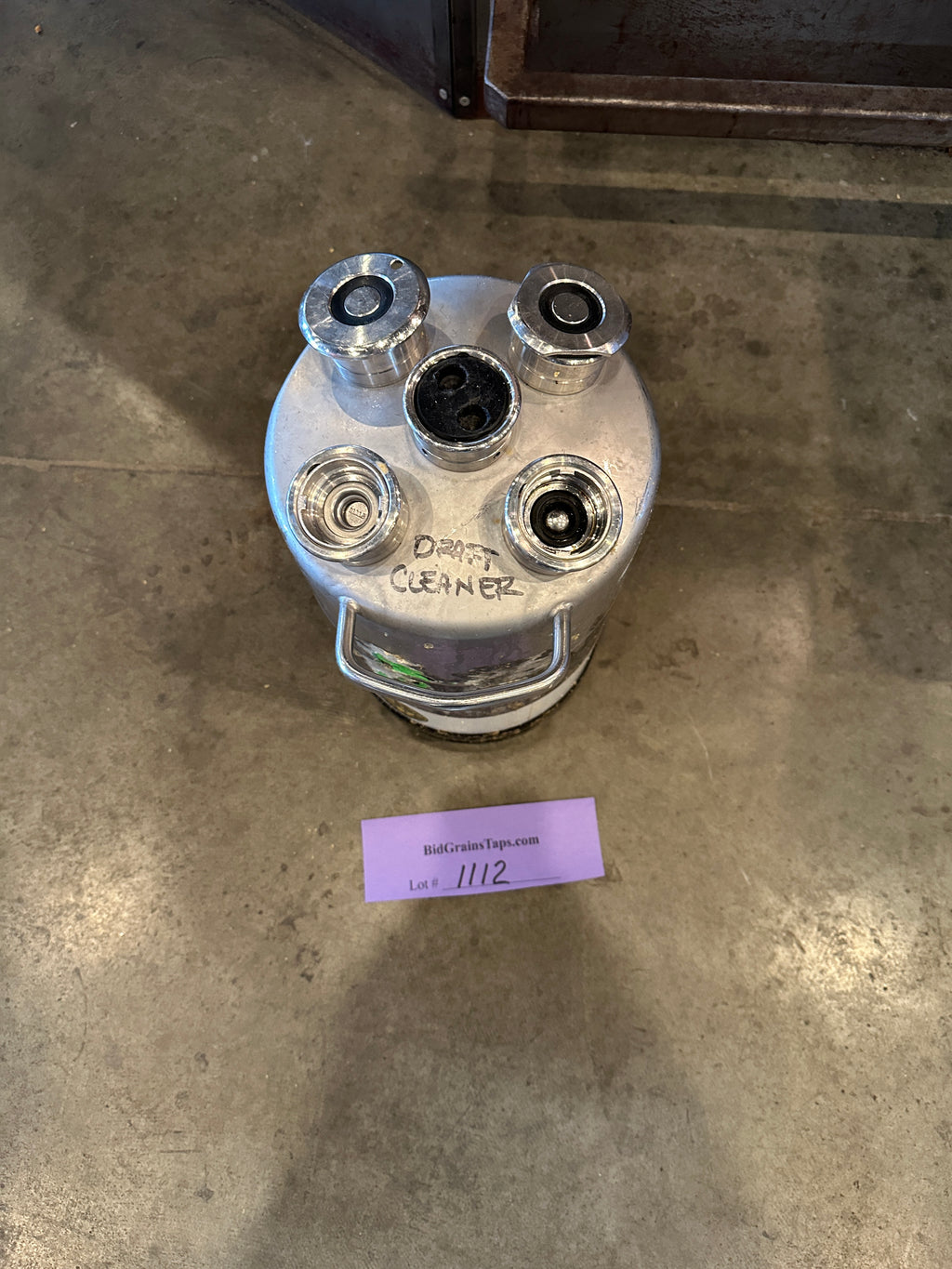 Lot 1112 Draft Cleaning Keg