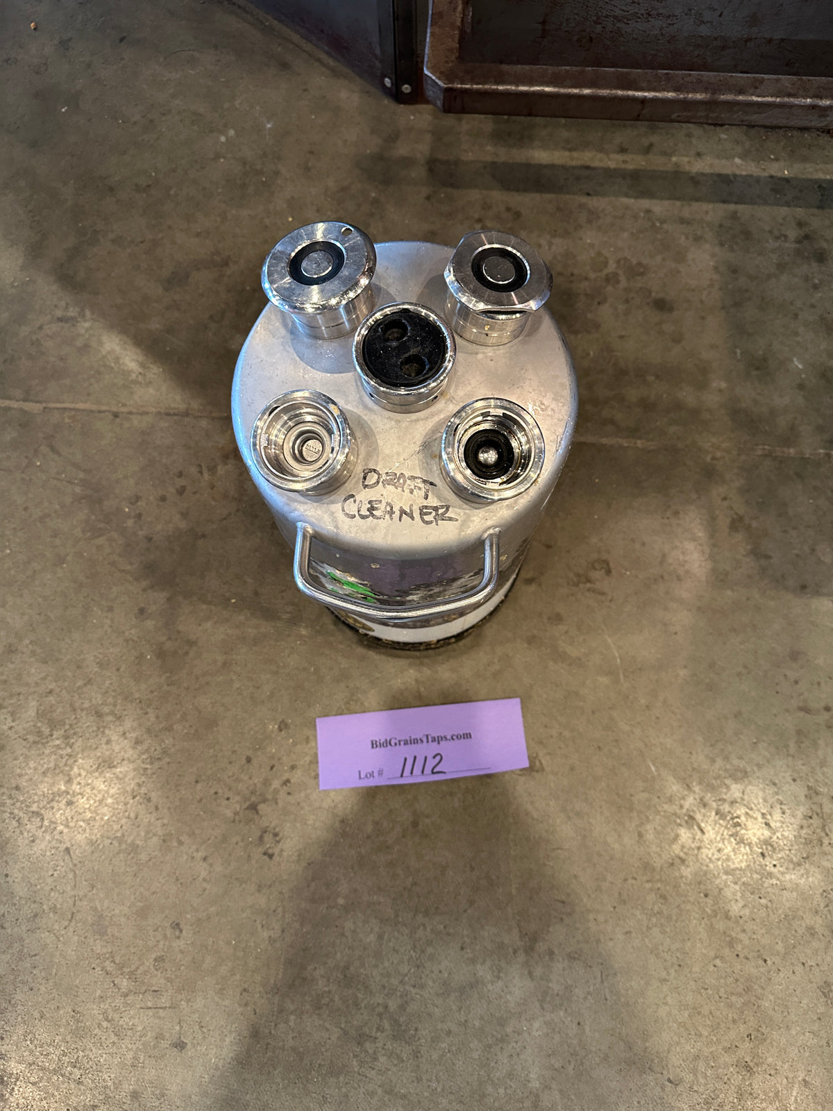 Lot 1112 Draft Cleaning Keg