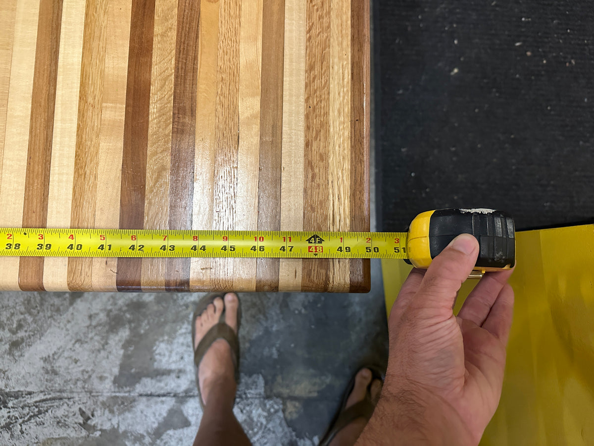 Lot 002  Butcher Block Table