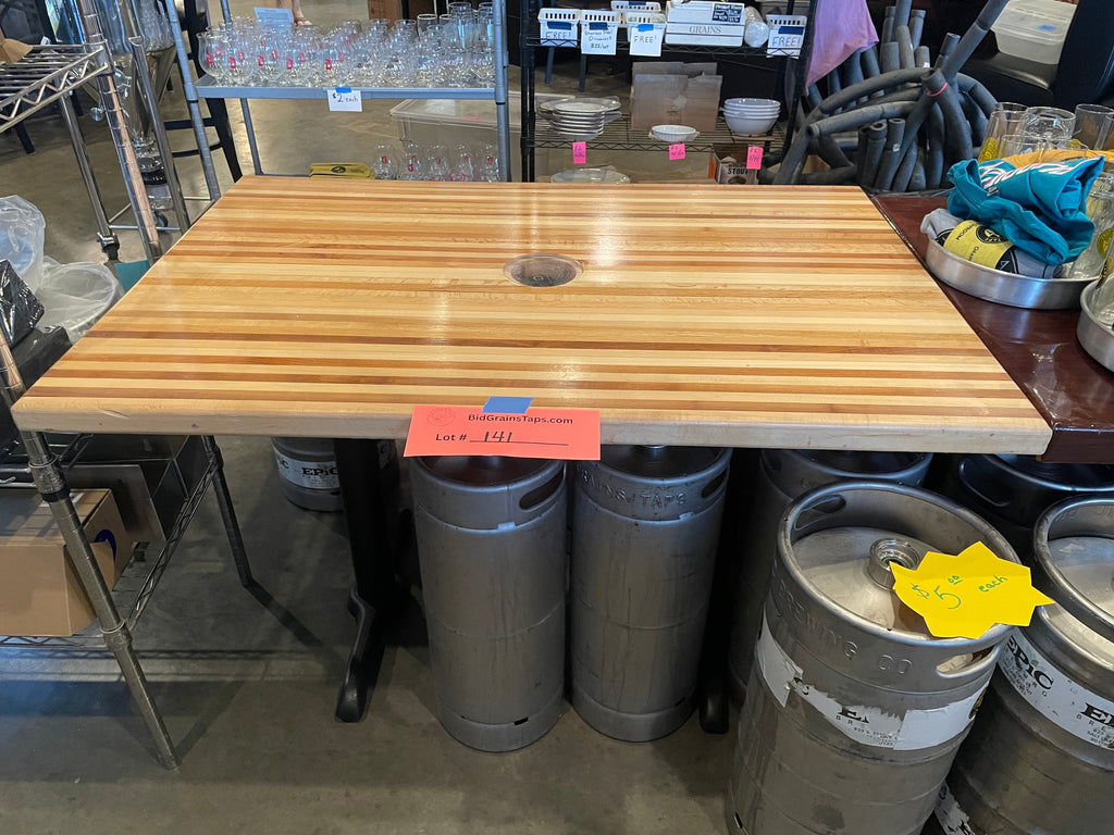 Lot 141 Butcher Block Table