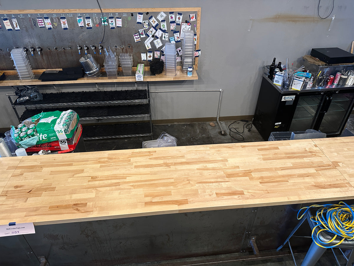 Lot 1104 Butcher Block Bar Top Section