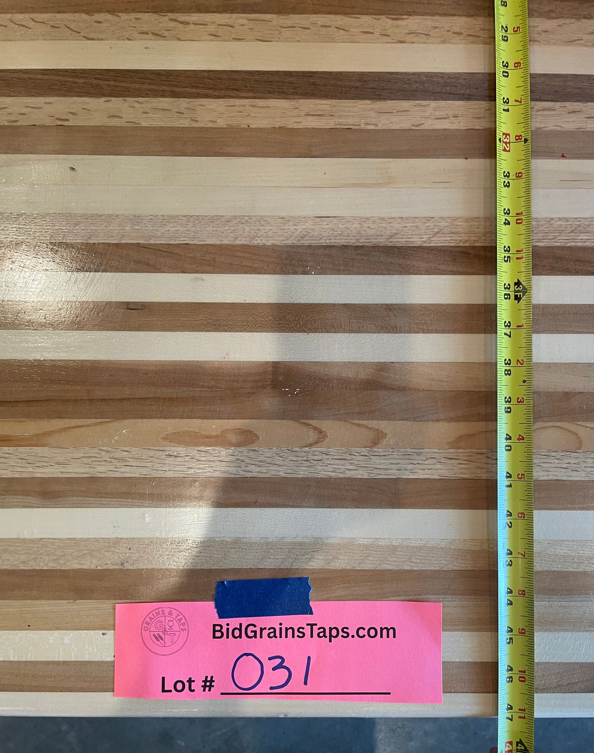 Lot 031 Butcher Block Table