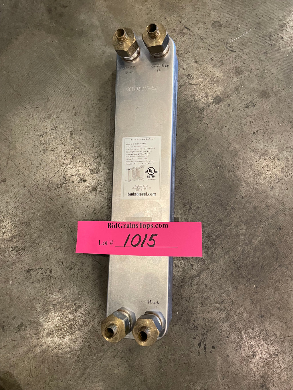 Lot 1015 Plate Chiller