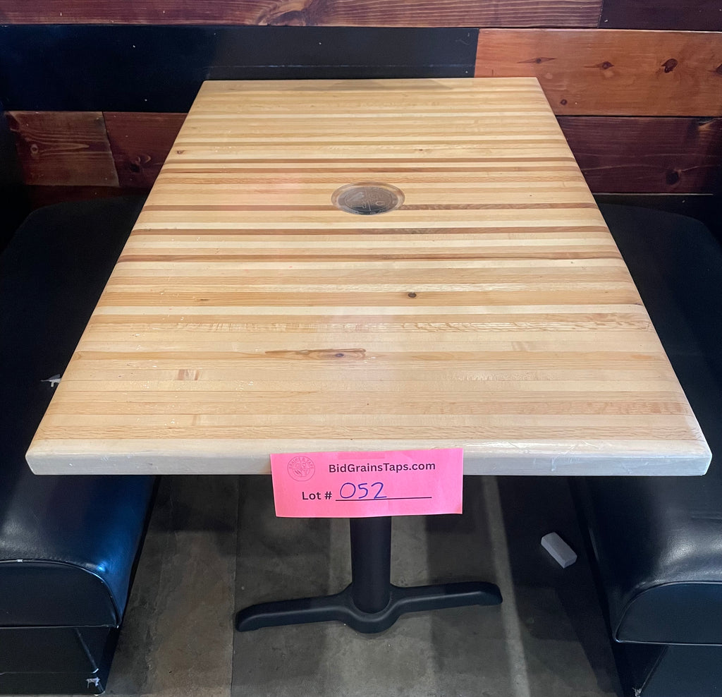 Lot 052 Butcher Block Table