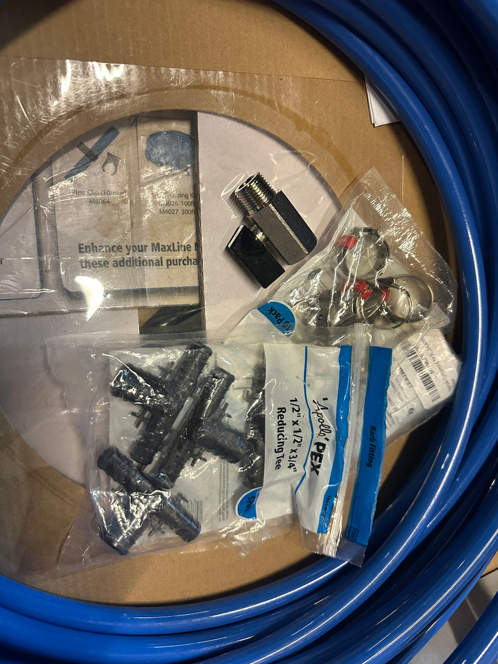 Lot 296 Compressed Air Tubing and Fittings