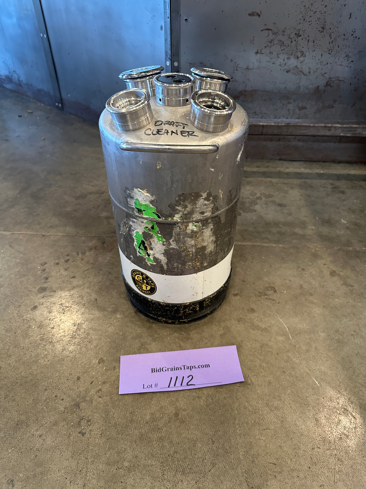 Lot 1112 Draft Cleaning Keg