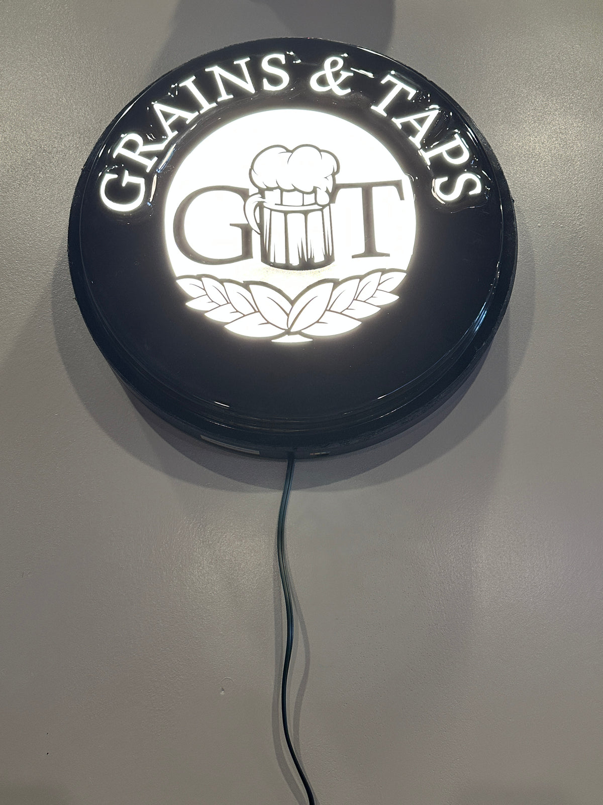 Lot 154 Light Up Sign - Black & White - 18"