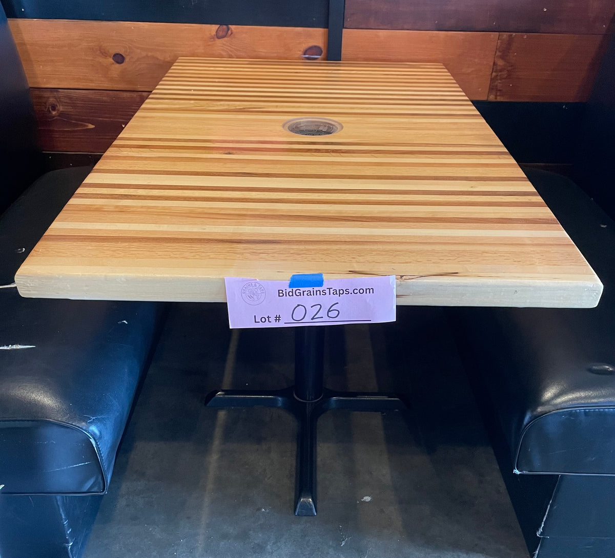 Lot 026 Butcher Block Table