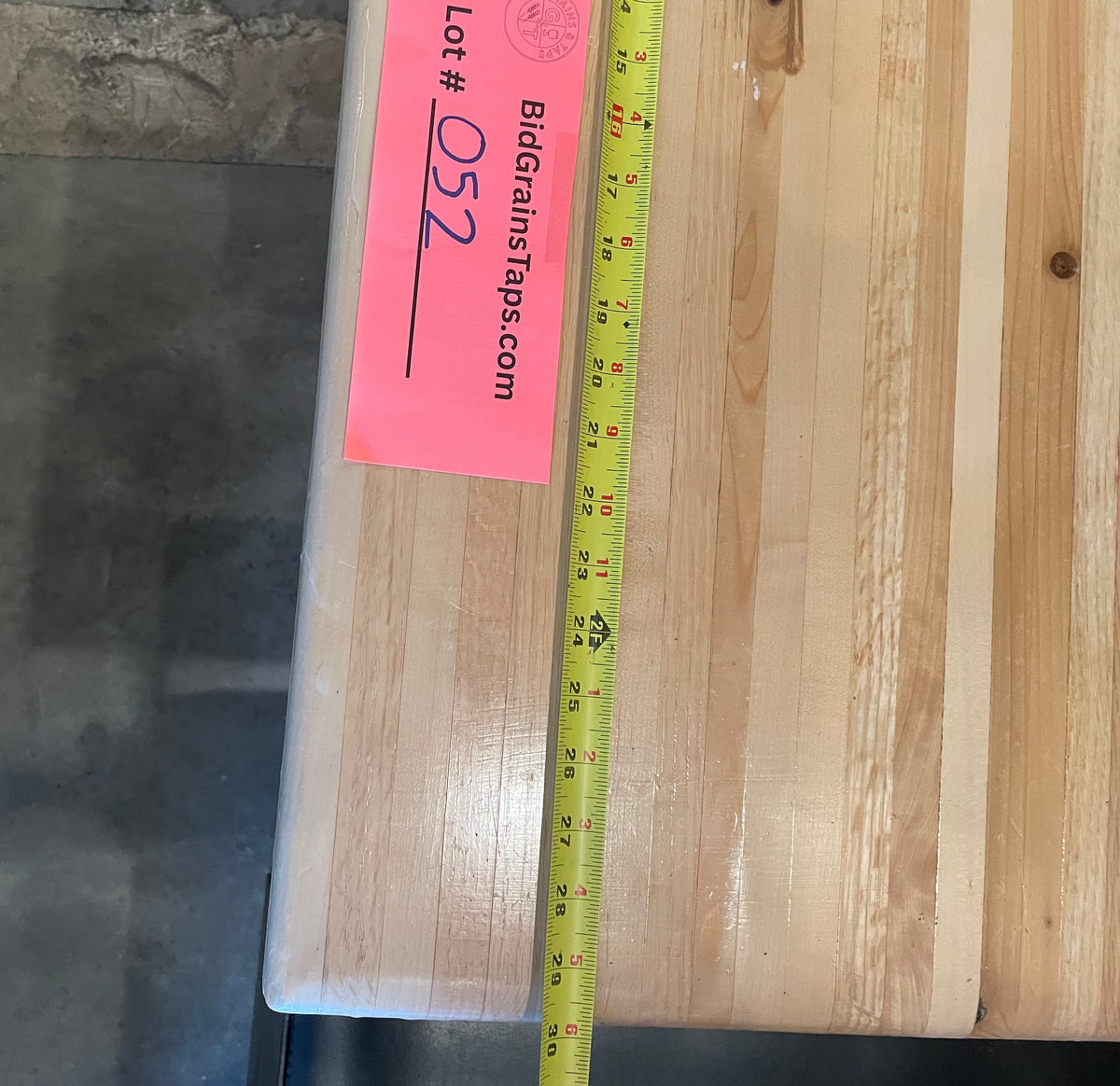 Lot 052 Butcher Block Table