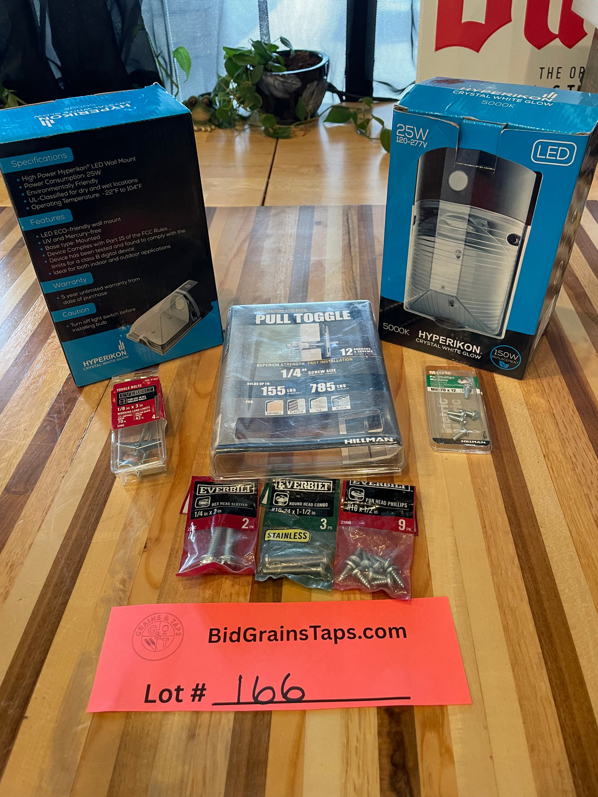 Lot 166 Assortment of fasteners and building materials