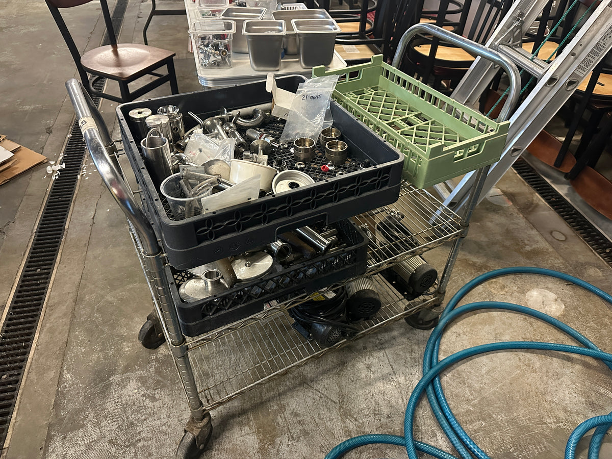 Lot 309 Wire Shelf Rolling Cart