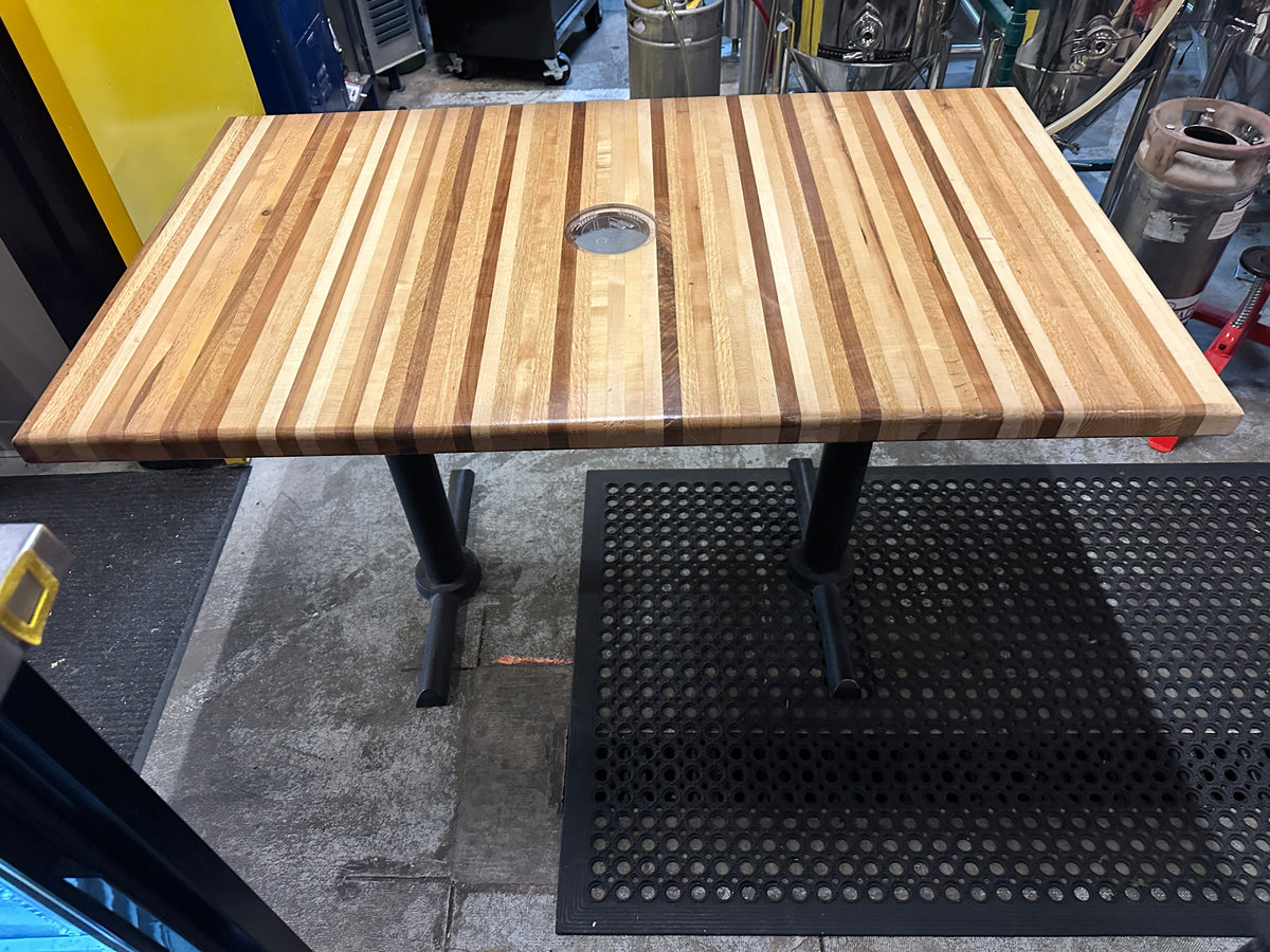 Lot 002  Butcher Block Table