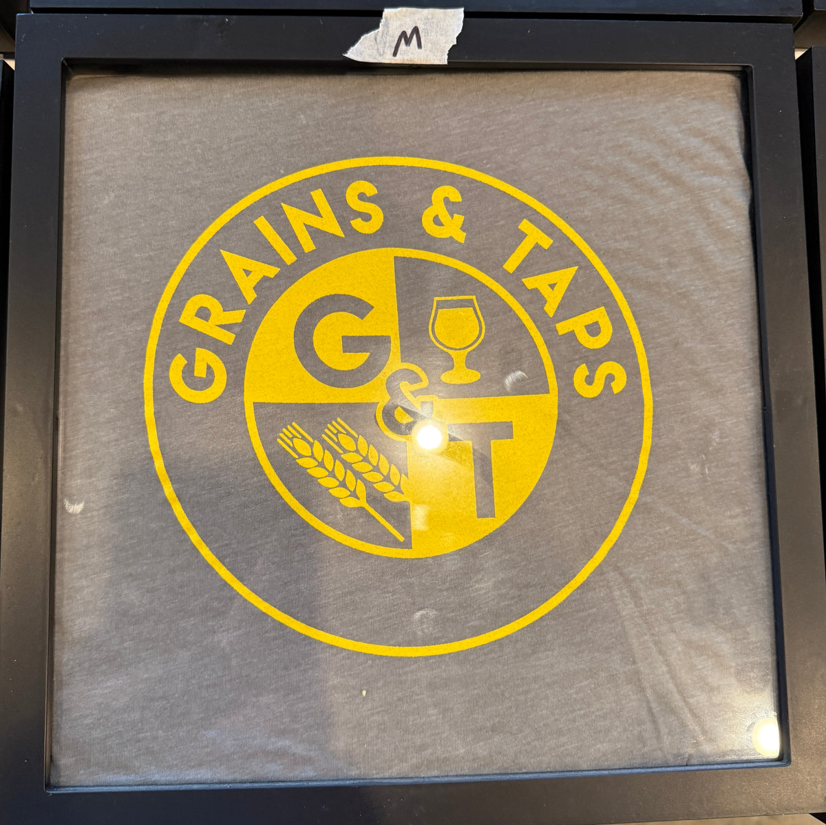 Lot 040 Framed T-Shirt - Gray and Yellow - Medium