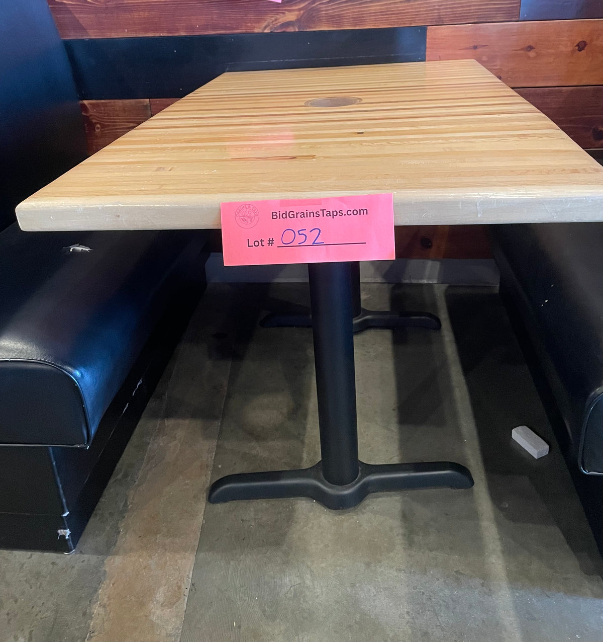 Lot 052 Butcher Block Table