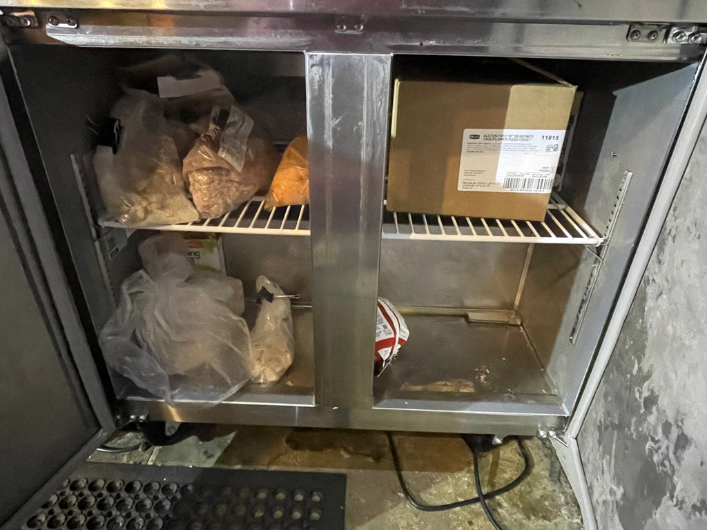Lot 064 Avantco SS-WT-36F-HC 36" Two Door Worktop Freezer with 3 1/2" Backsplash