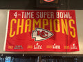 Lot 1902 Chiefs Flag - 4 Time Super Bowl Champions