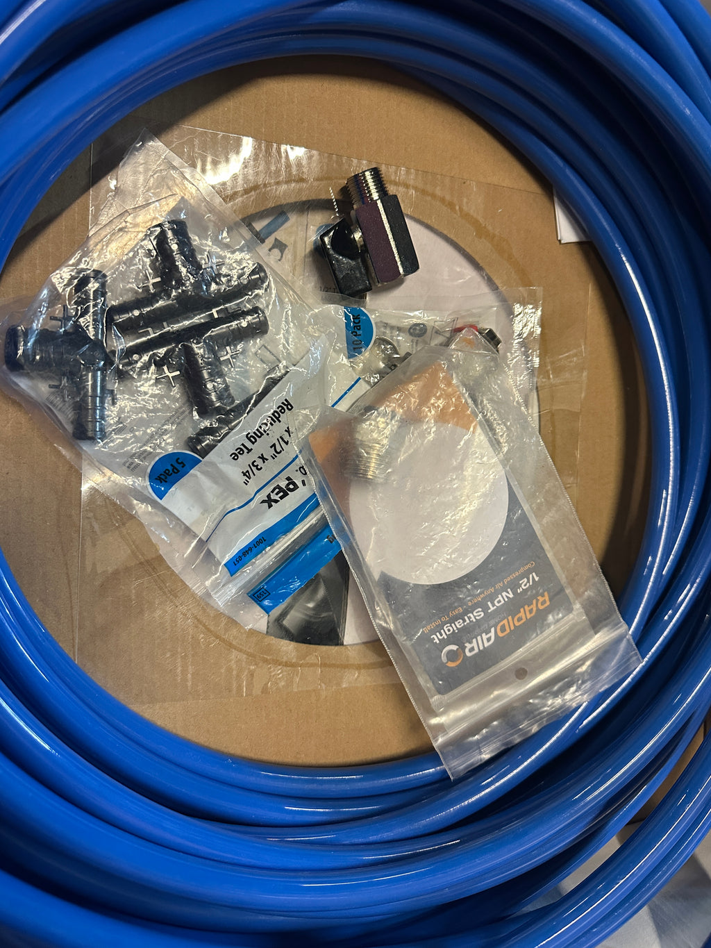 Lot 296 Compressed Air Tubing and Fittings