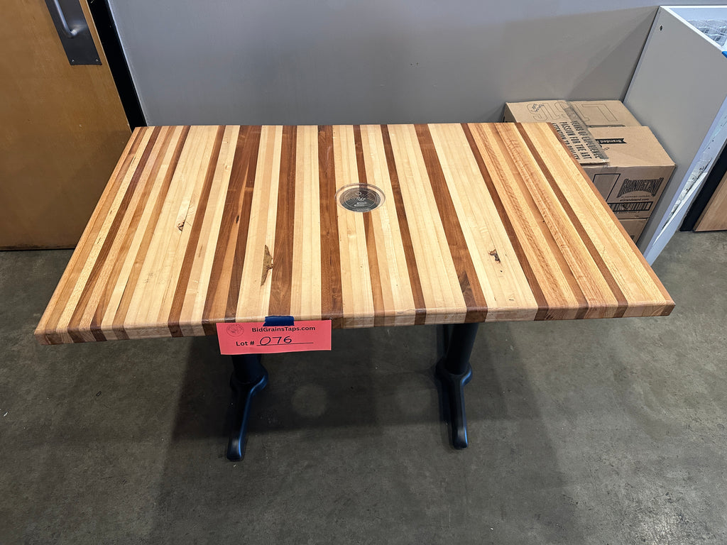 Lot 076 Butcher Block Table