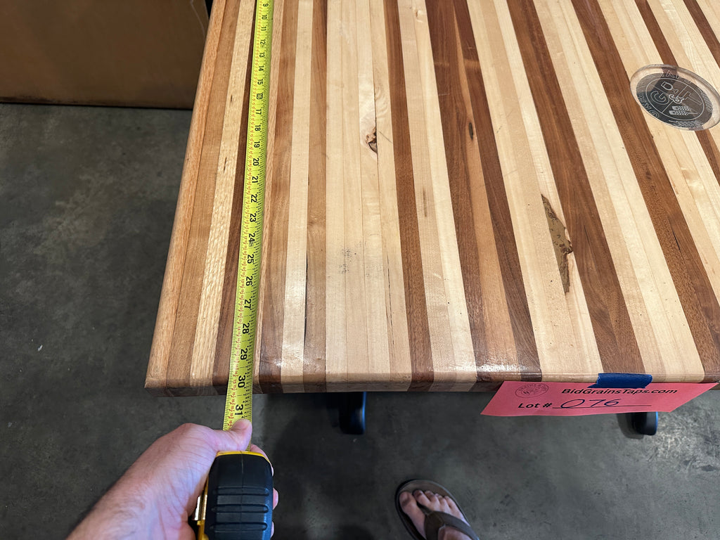 Lot 076 Butcher Block Table