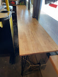 Lot 097 Butcher Block Wall Mount Table, West Section