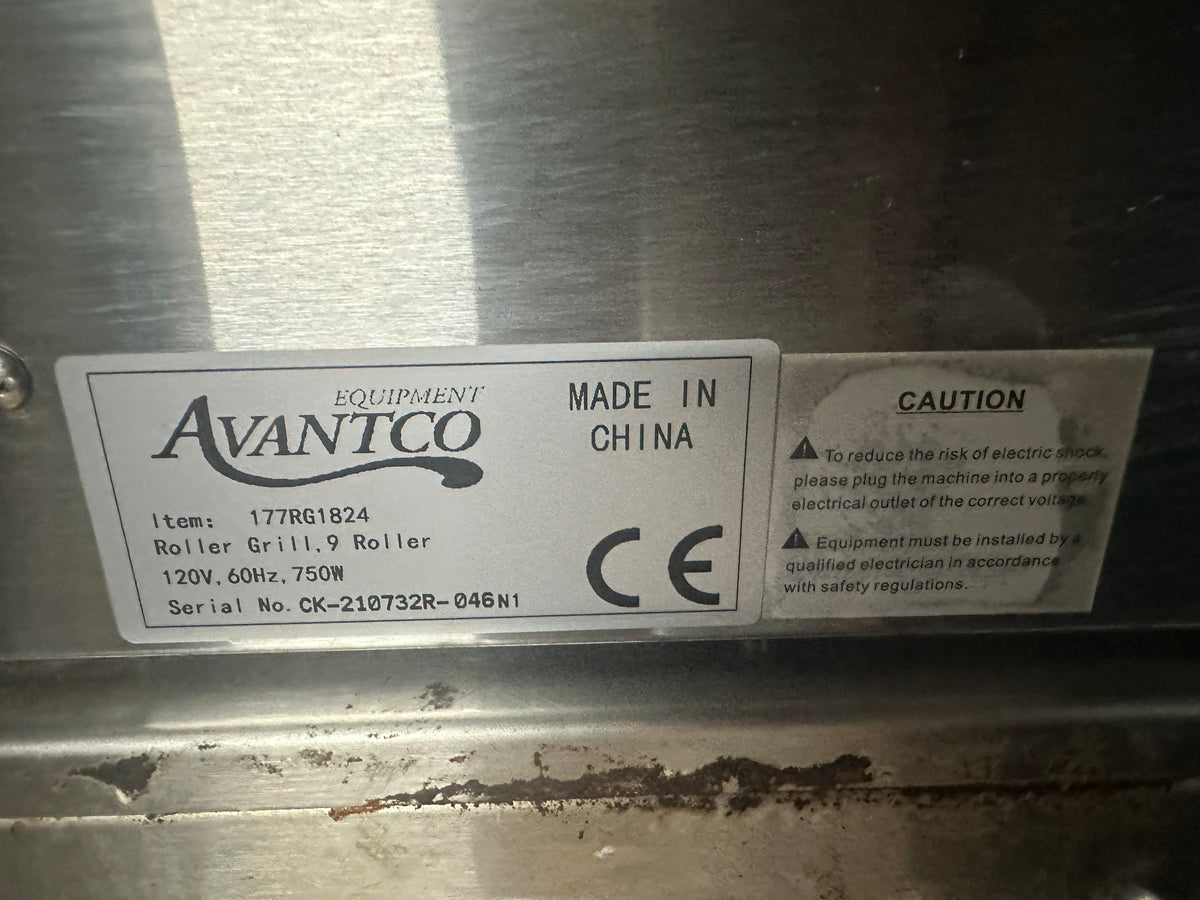 Lot 103 Avantco working hot dog roller