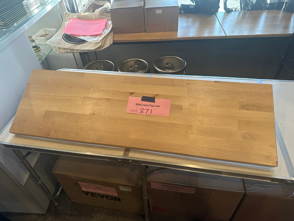 Lot 271 Wall Mount Butcher Block Shelf