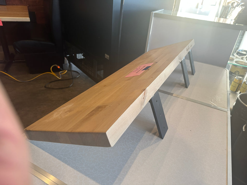 Lot 271 Wall Mount Butcher Block Shelf