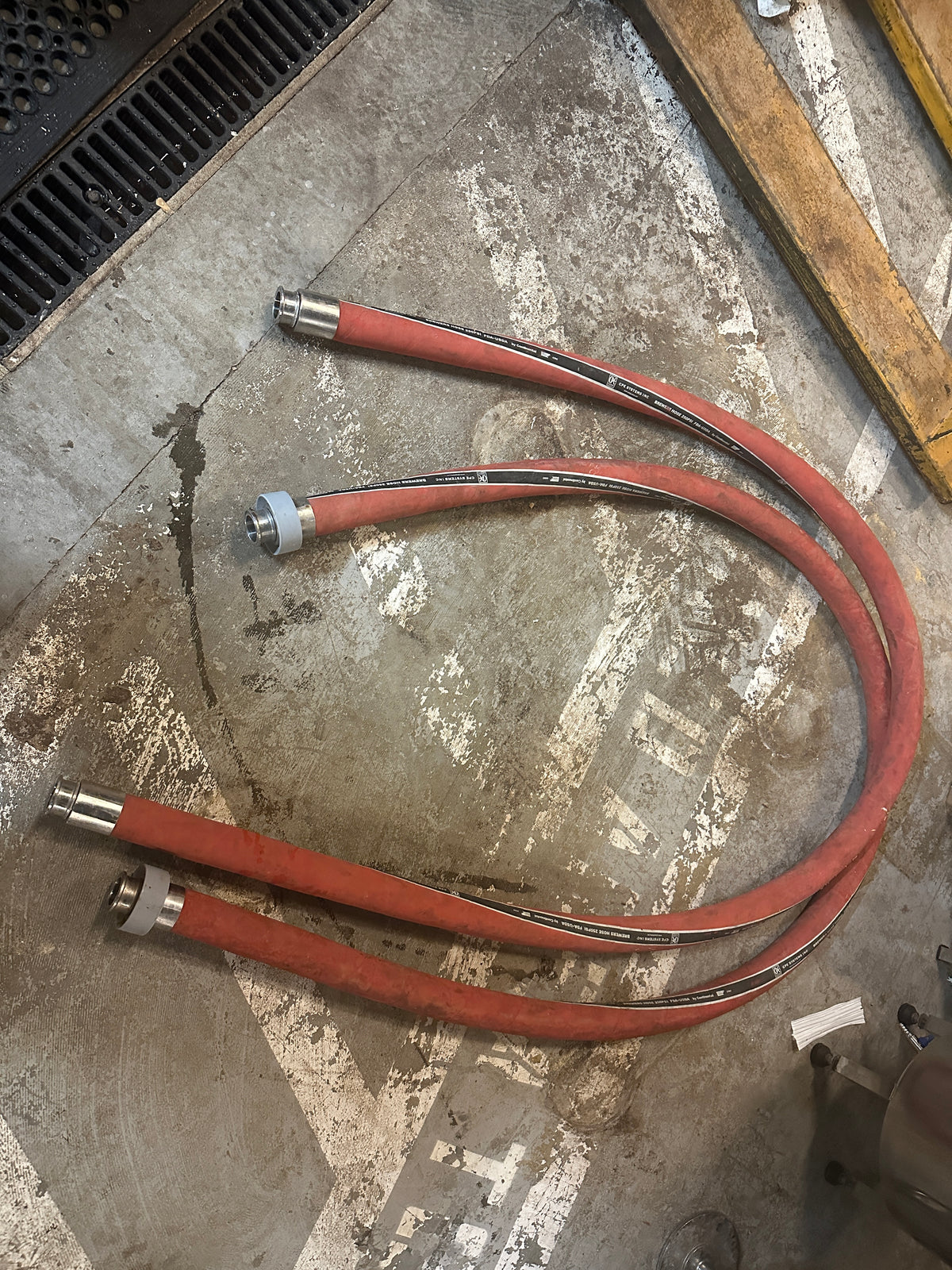Lot 266 Pair of Red Brewery Hoses